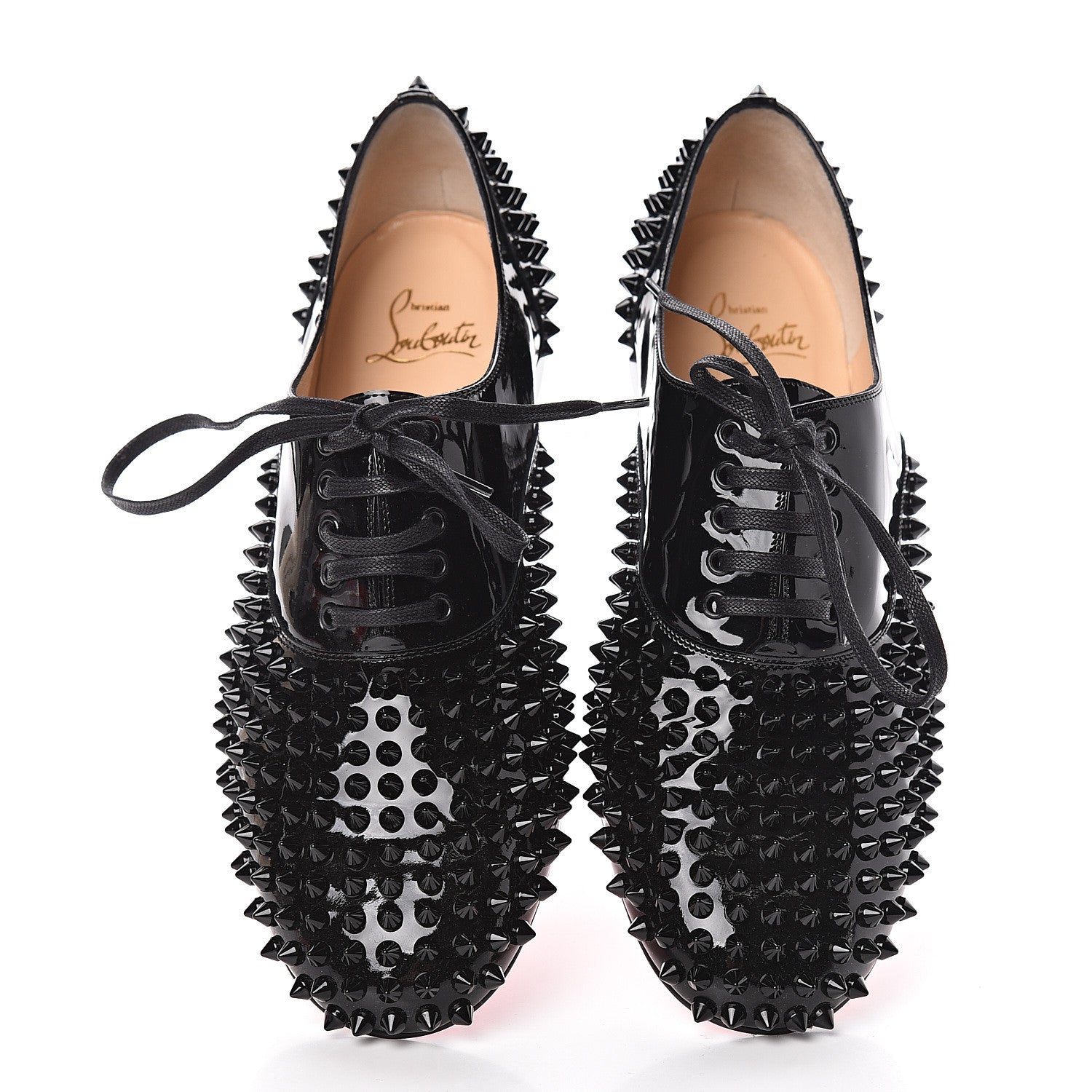 Christian Louboutin Patent Spike Freddy Flats 39.5 Black 8 of 8