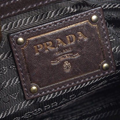 Prada Scamosciato Suede Hobo Moro 6 of 9