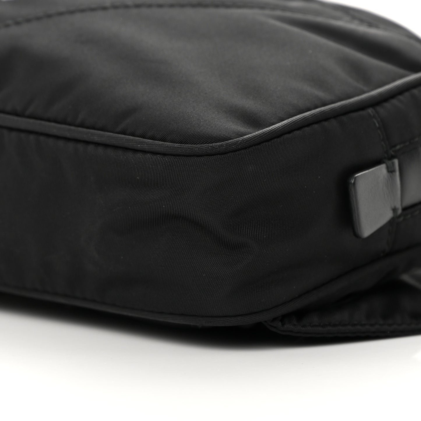 Tessuto Re-Nylon Logo Print Belt Bag Black