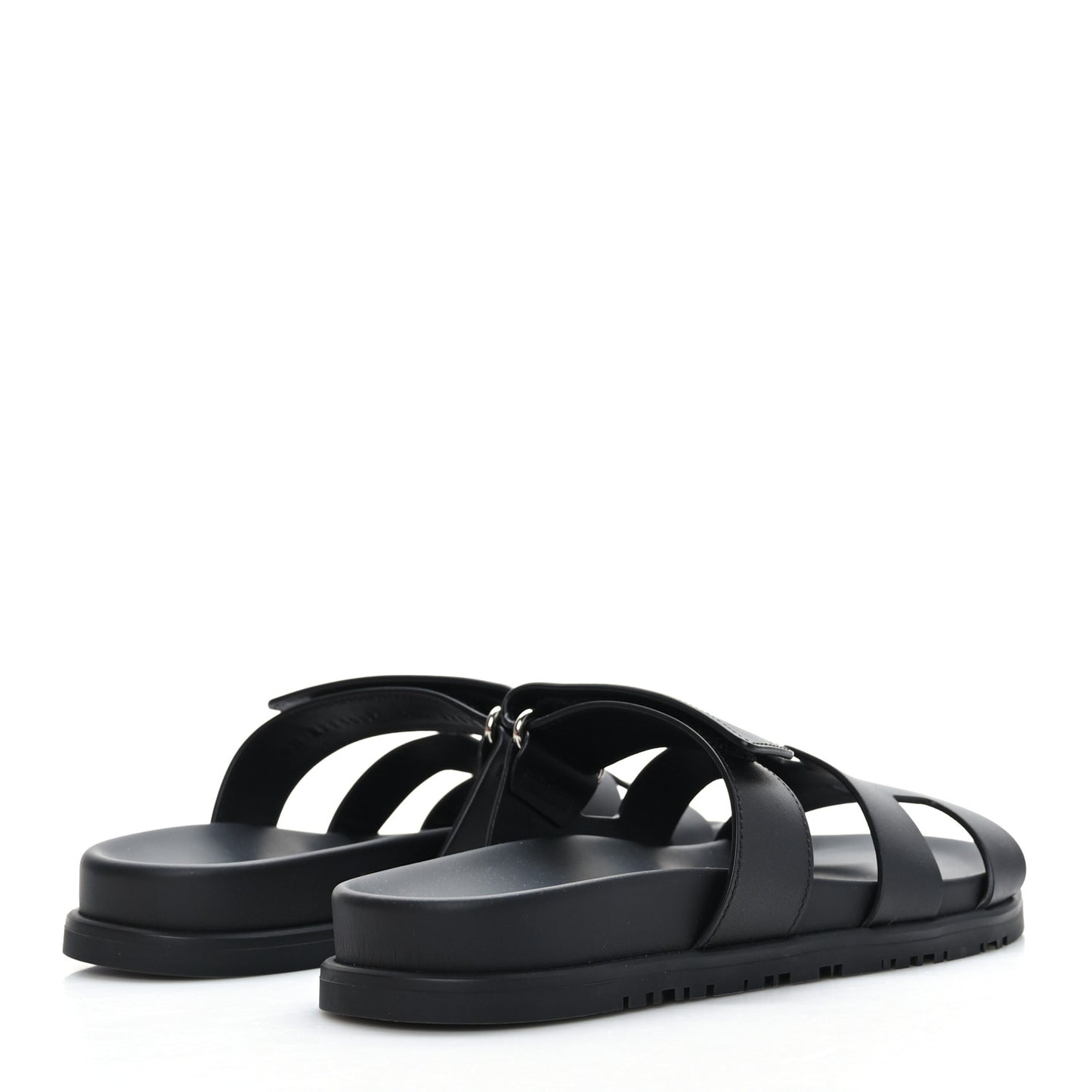 Calfskin Womens Chypre Sandals 38.5 Black