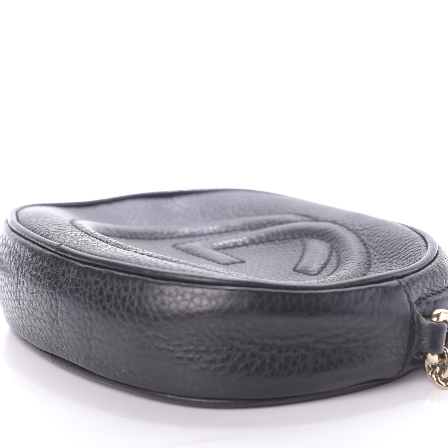 Gucci Pebbled Calfskin Mini Soho Chain Bag Black 7 of 11