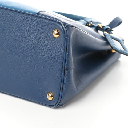 Prada Saffiano Lux Colorblock Medium Galleria Double Zip Tote Bluette Cobalto 9 of 9