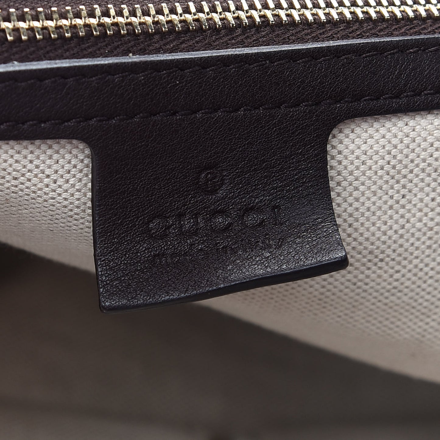 Guccissima Medium Bree Zippered Tote Chocolate