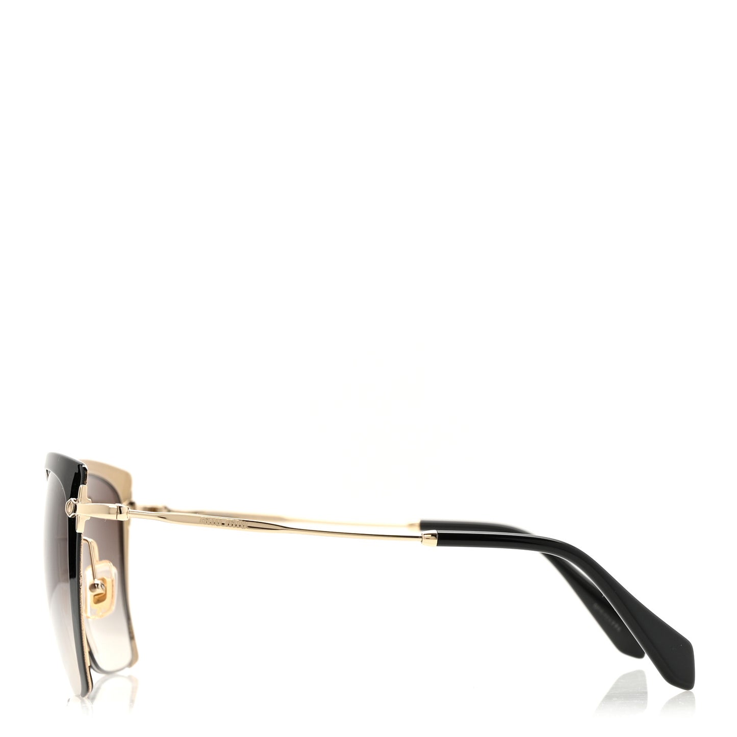 Metal Square Sunglasses SMU 52R Black Gold
