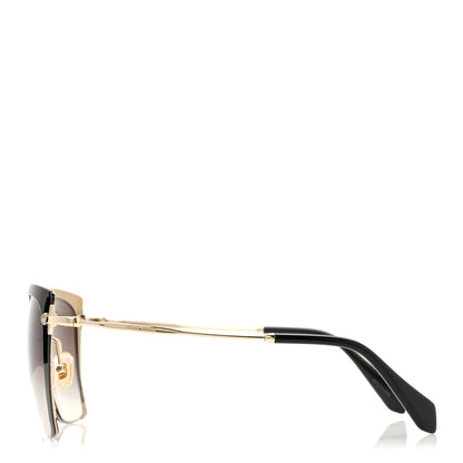 Miu Miu Metal Square Sunglasses SMU 52R Black Gold 8 of 24