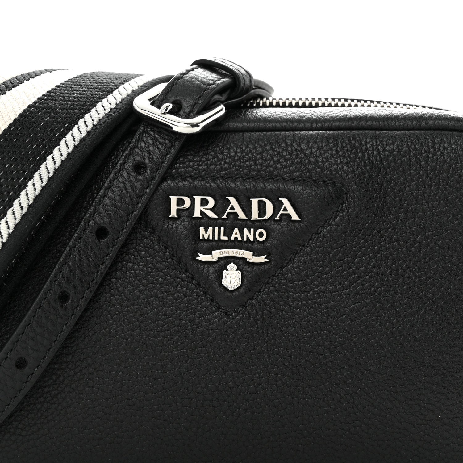 Prada Vitello Daino Soft Camera Crossbody Black 8 of 10