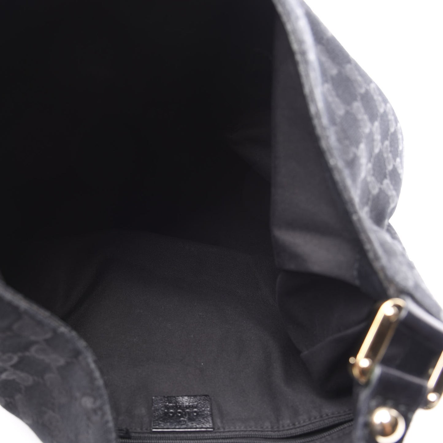 Monogram Large New Ladies Web Hobo Black