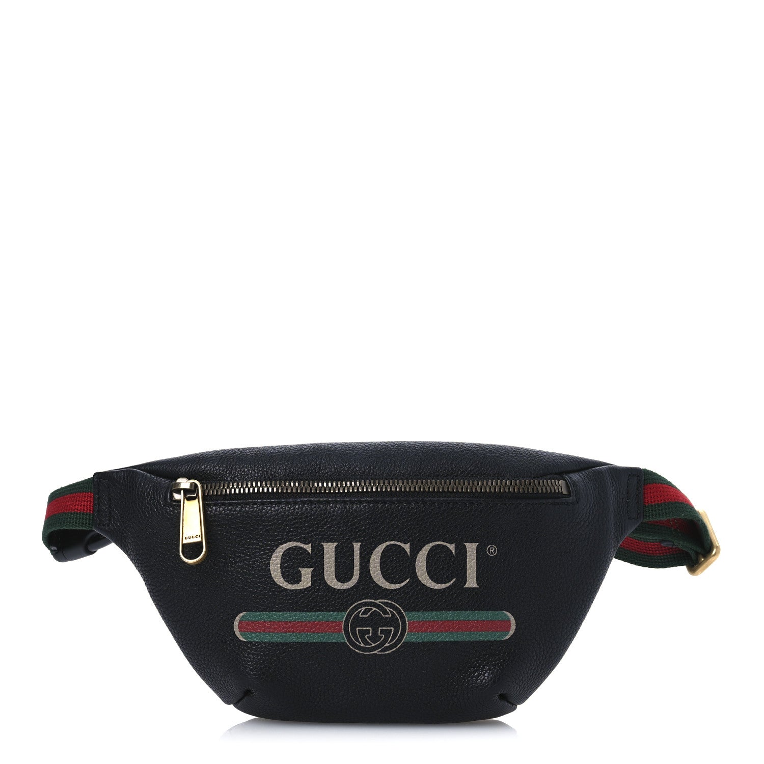 Gucci Grained Calfskin Small Logo Belt Bag Black 1 of 11