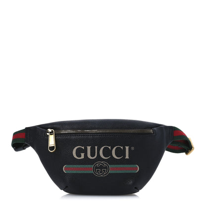 Gucci Grained Calfskin Small Logo Belt Bag Black 1 of 11