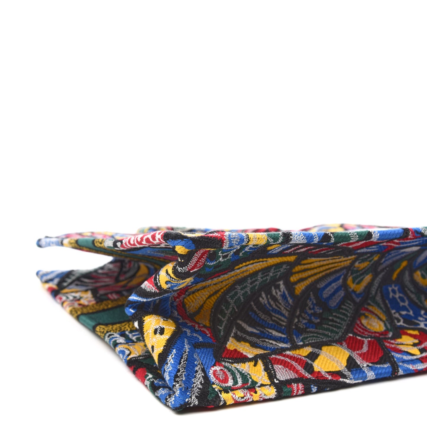 Canvas Embroidered Butterfly Book Tote Black Multicolor
