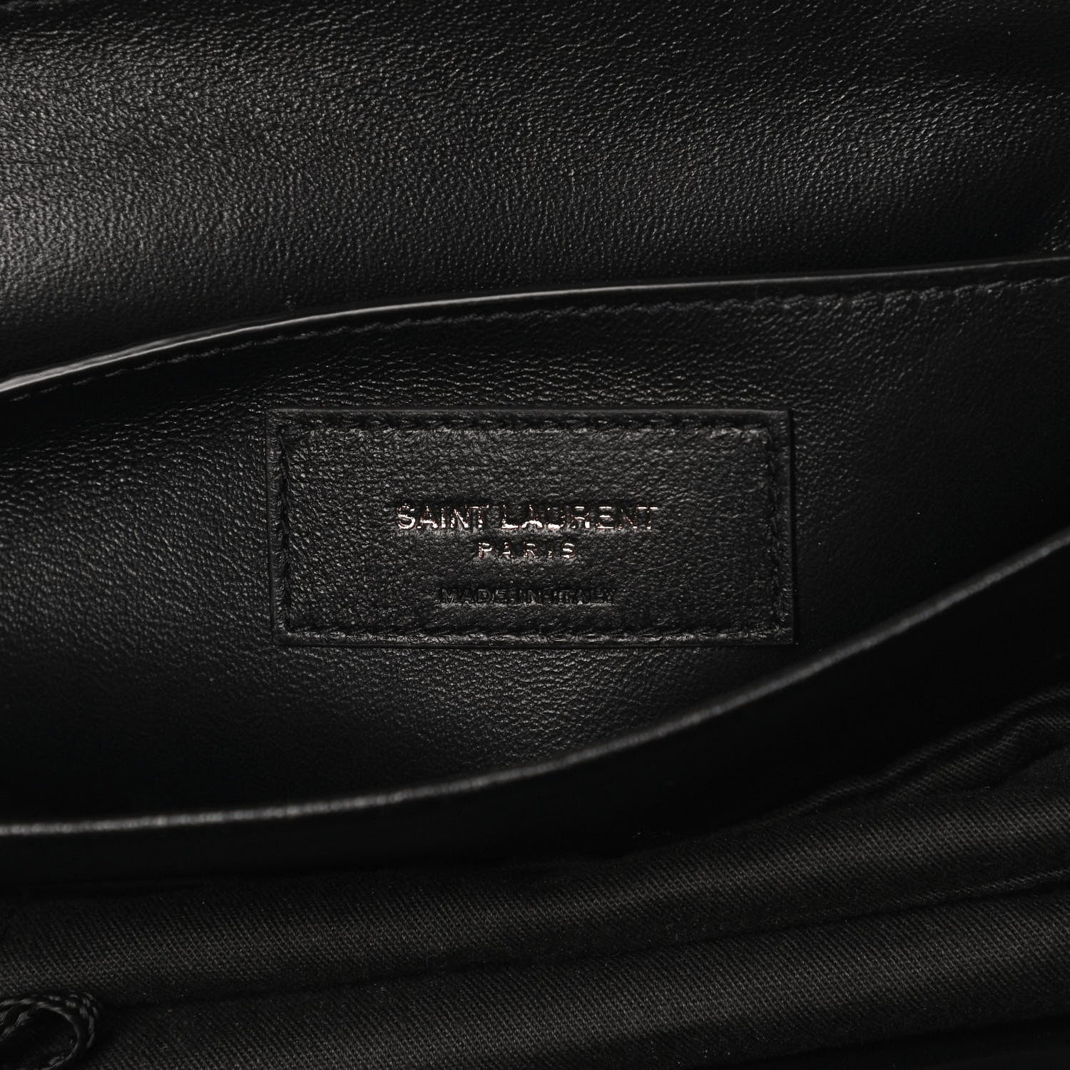 Saint Laurent Patent Embossed Small Le Monogramme Satchel Black 6 of 11