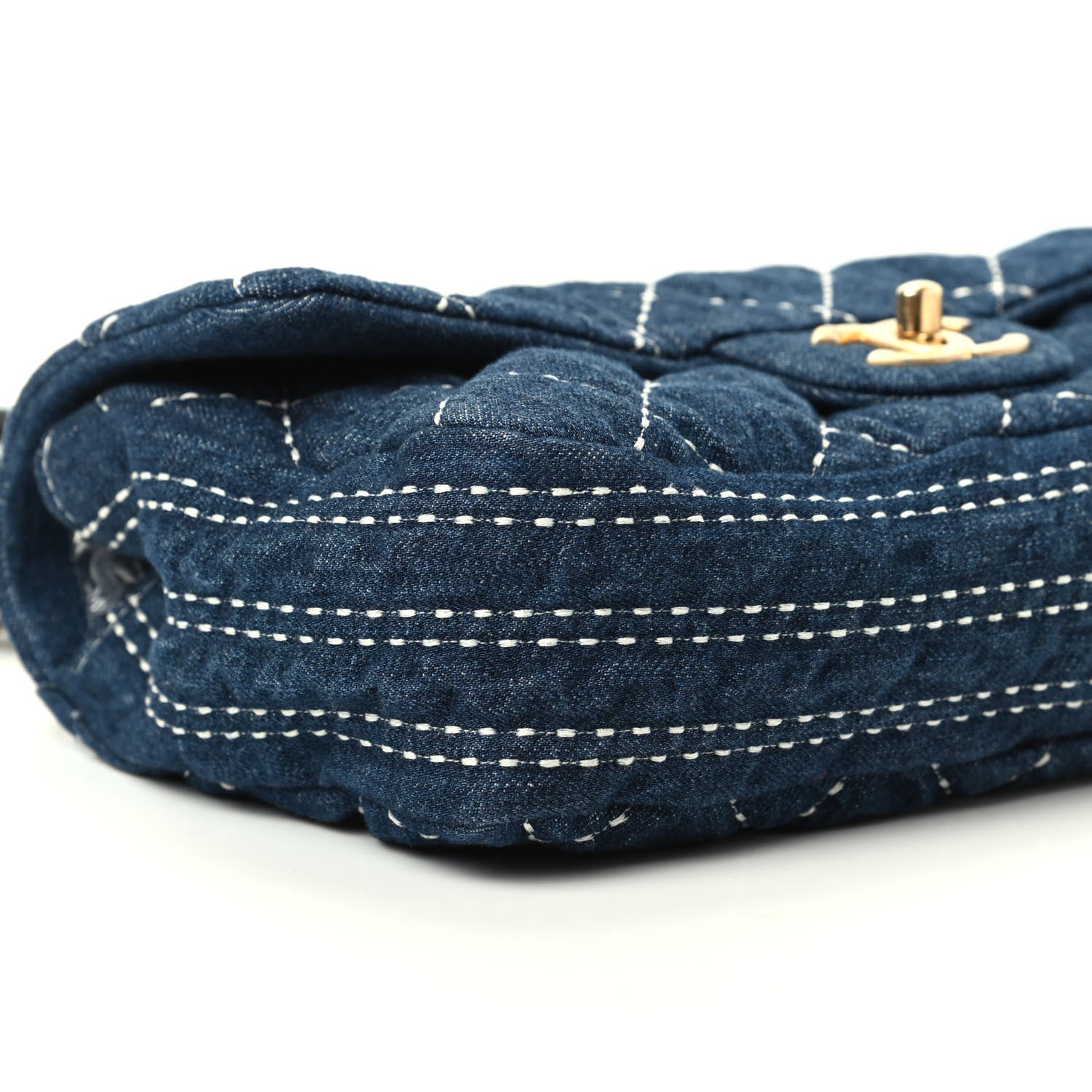 Chanel Denim Quilted Medium Denim Trip Single Flap Blue 6 of 10