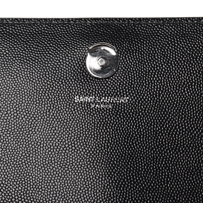 Saint Laurent Grain De Poudre Medium Classic Monogram Kate Satchel Black 6 of 12