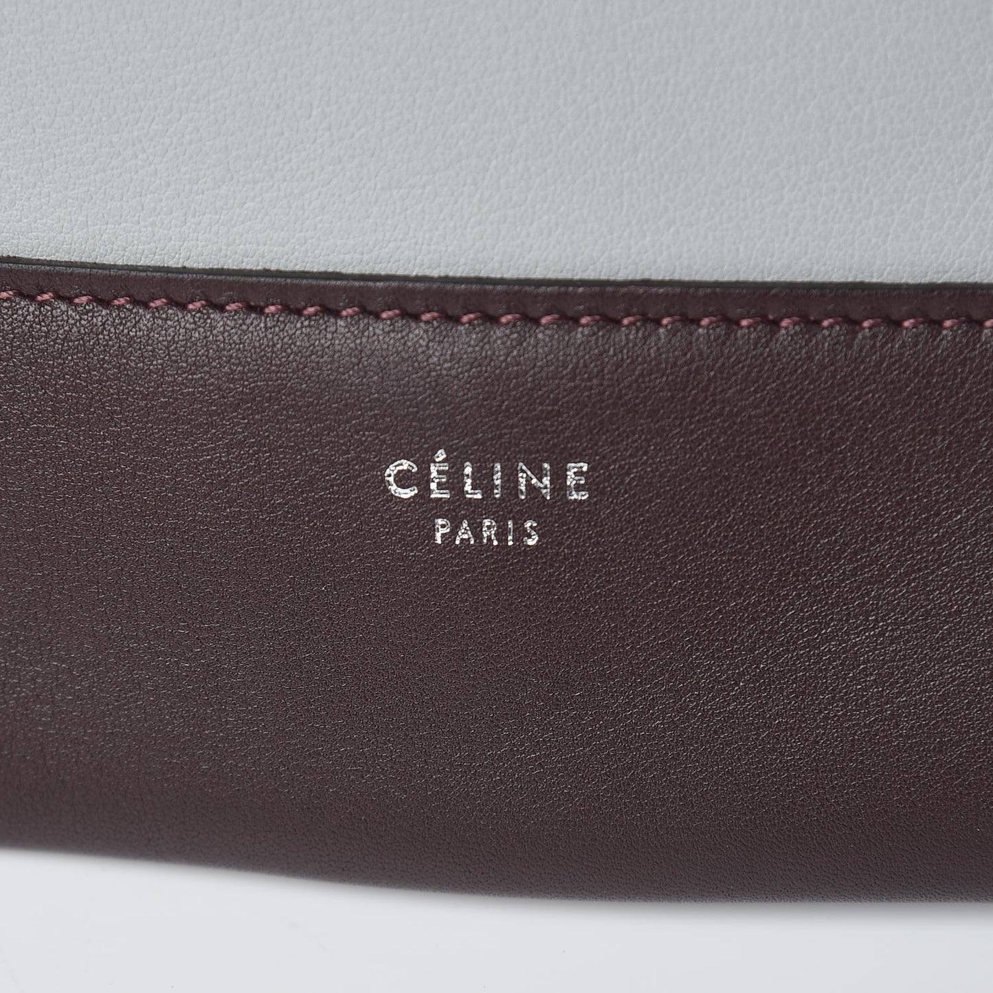 Shiny Smooth Calfskin Medium Frame Shoulder Bag Burgundy Pearl Blue