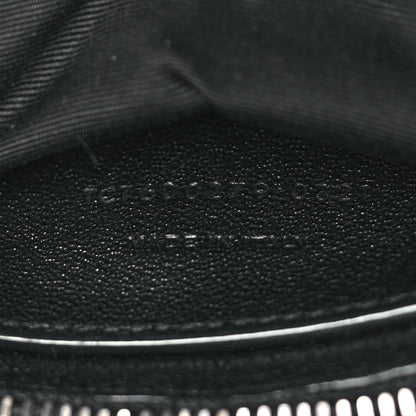 Saint Laurent Sheepskin Matelasse Chevron Monogram Medium College Bag Black 6 of 9