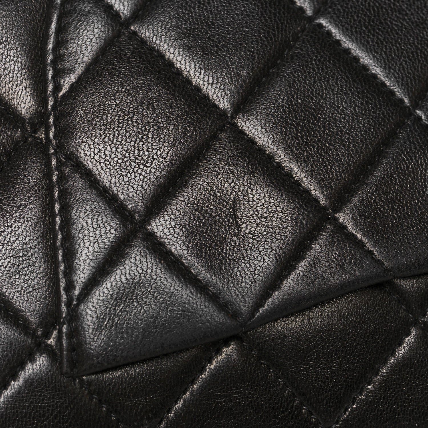 Chanel Lambskin Quilted Medium Double Flap Black 14 of 15