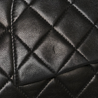 Chanel Lambskin Quilted Medium Double Flap Black 14 of 15