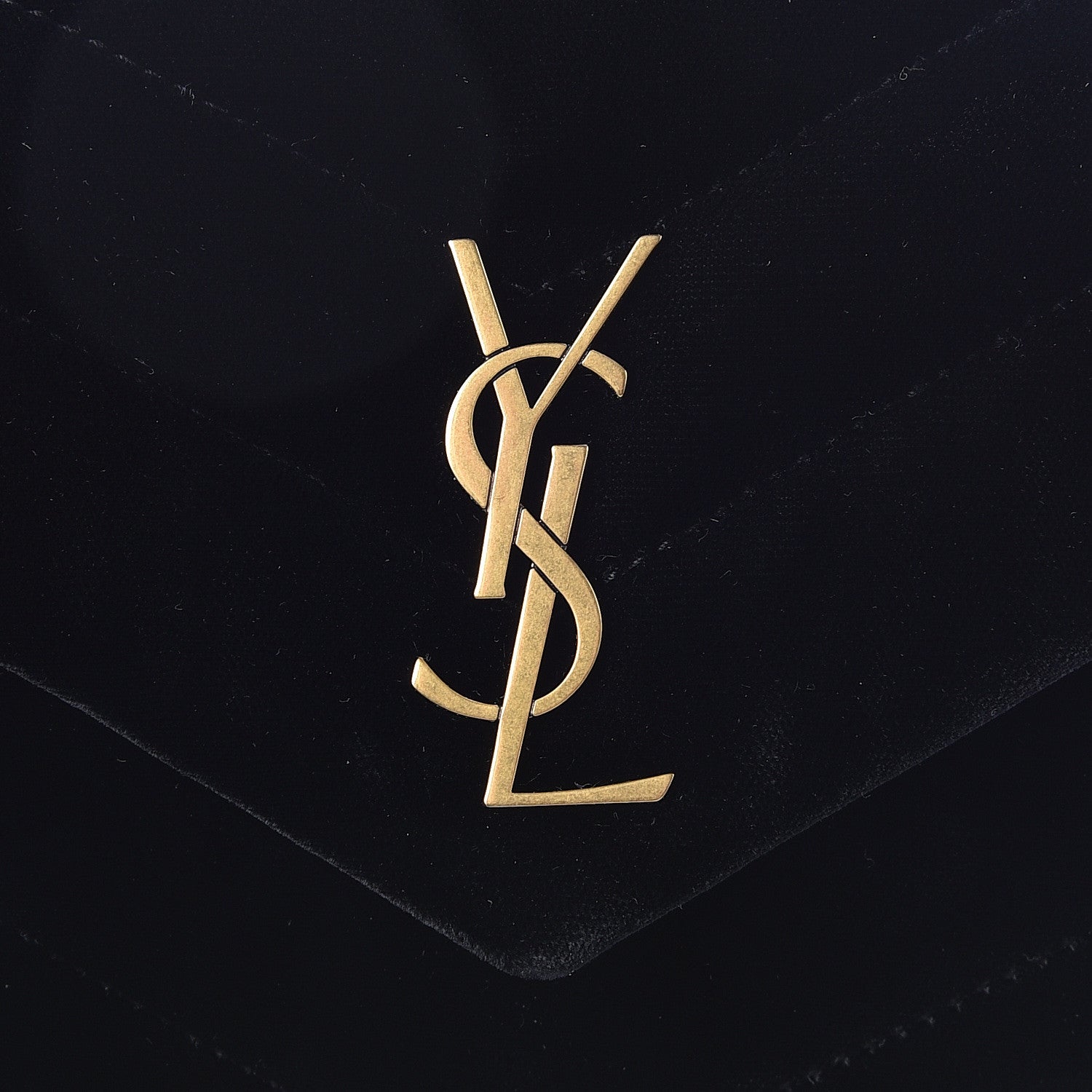 Saint Laurent Velvet Y Quilted Monogram Toy Loulou Crossbody Bag Black 11 of 12