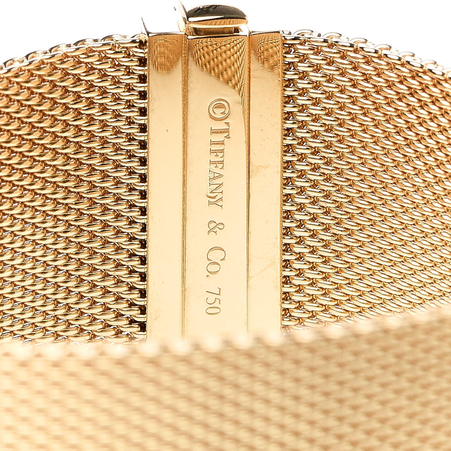 Tiffany 18K Yellow Gold Diamond Somerset Mesh Bracelet 4 of 6