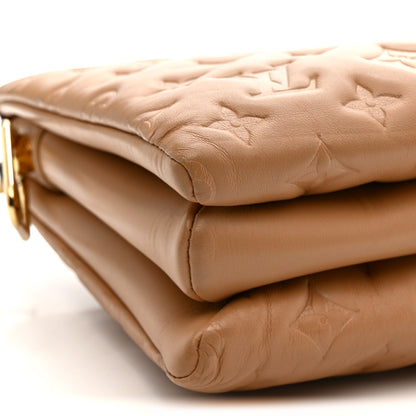 Louis Vuitton Lambskin Embossed Monogram Coussin PM Camel 10 of 11