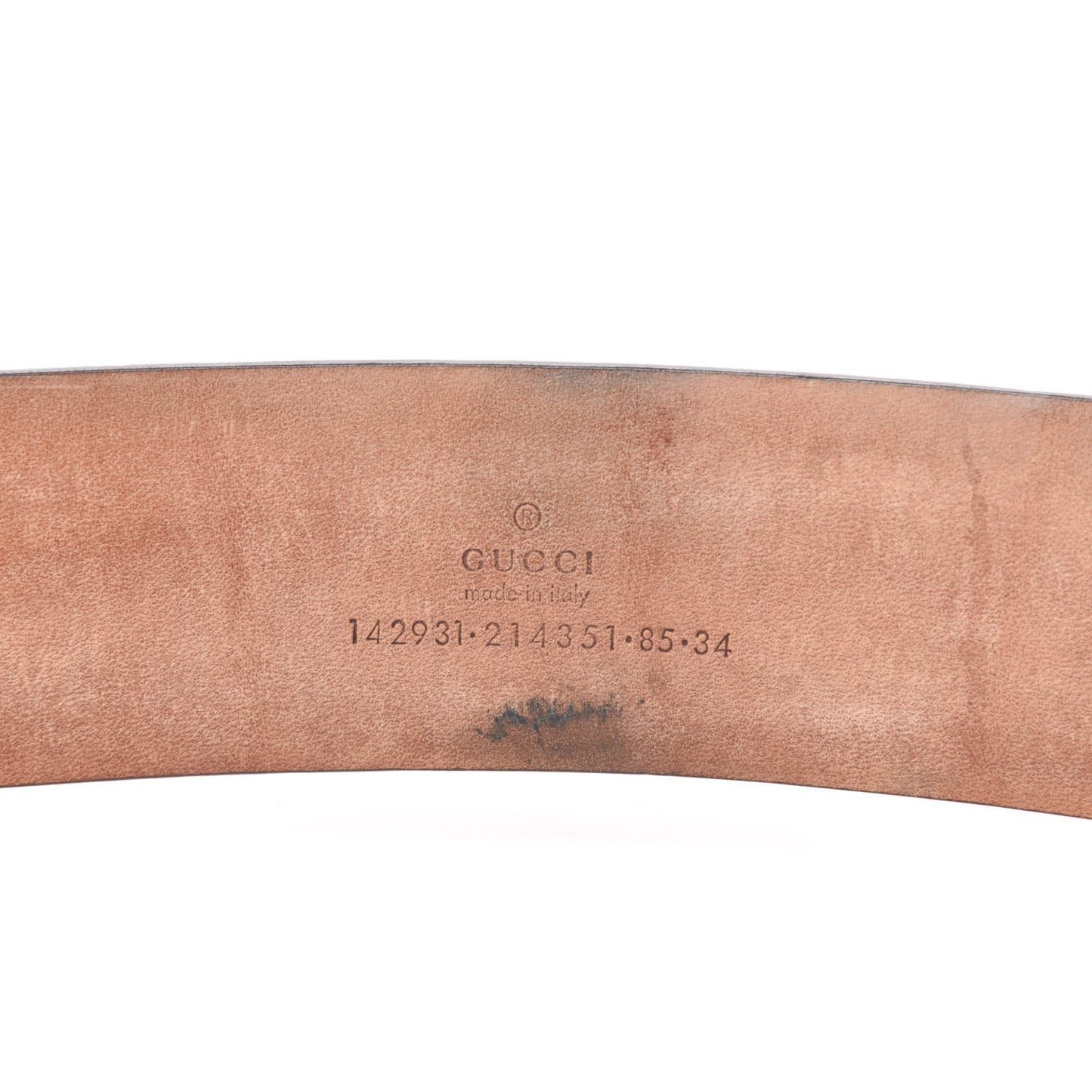 GG Plus Monogram Niagara Lux Calfskin Interlocking G 40mm Belt 85 34 Beige Ebony Cocoa