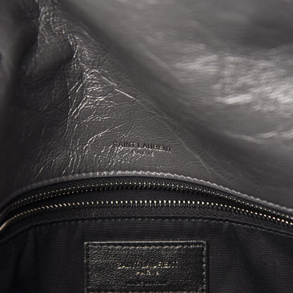 Saint Laurent Crinkled Calfskin Matelasse Monogram Medium Niki Chain Satchel Storm 10 of 14