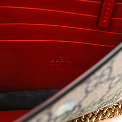 Gucci GG Supreme Monogram Blooms Chain Wallet Blue 6 of 10