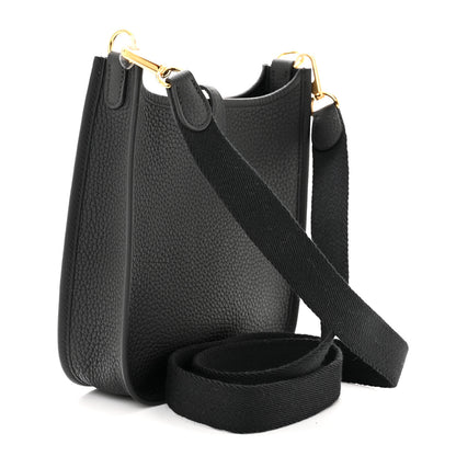 Hermes Taurillon Clemence Evelyne TPM Black 3 of 11