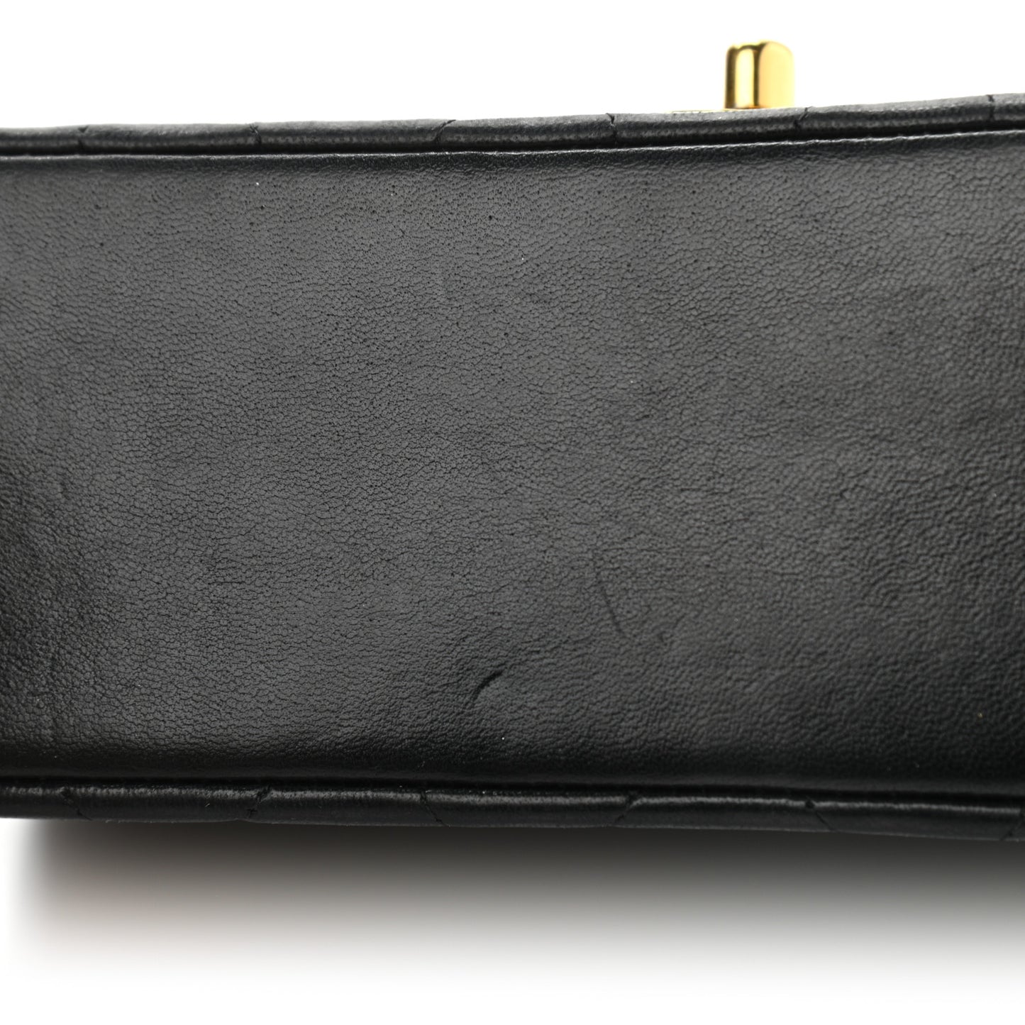 Lambskin Quilted Small Single Flap Black