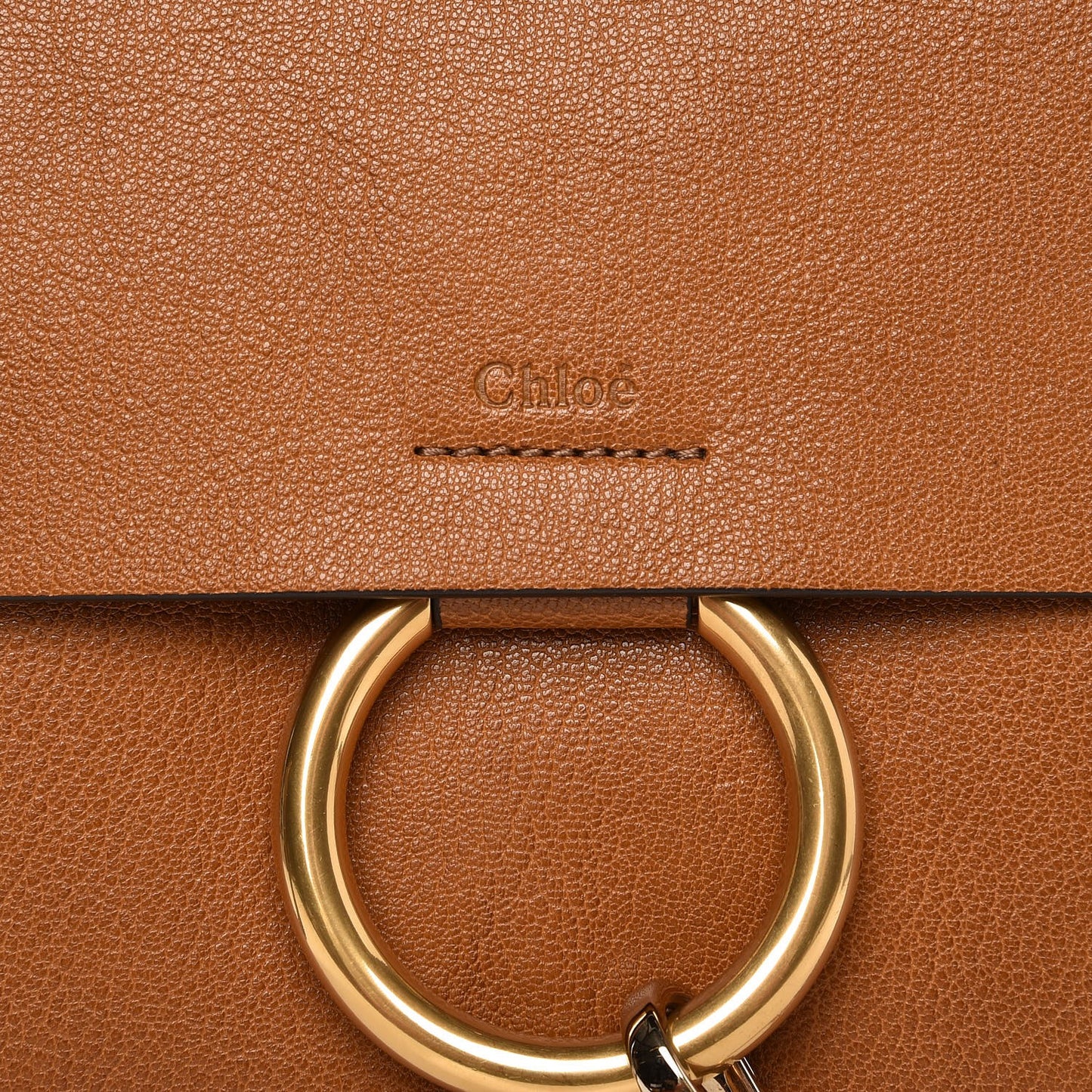 Goatskin Medium Faye Shoulder Bag Caramel