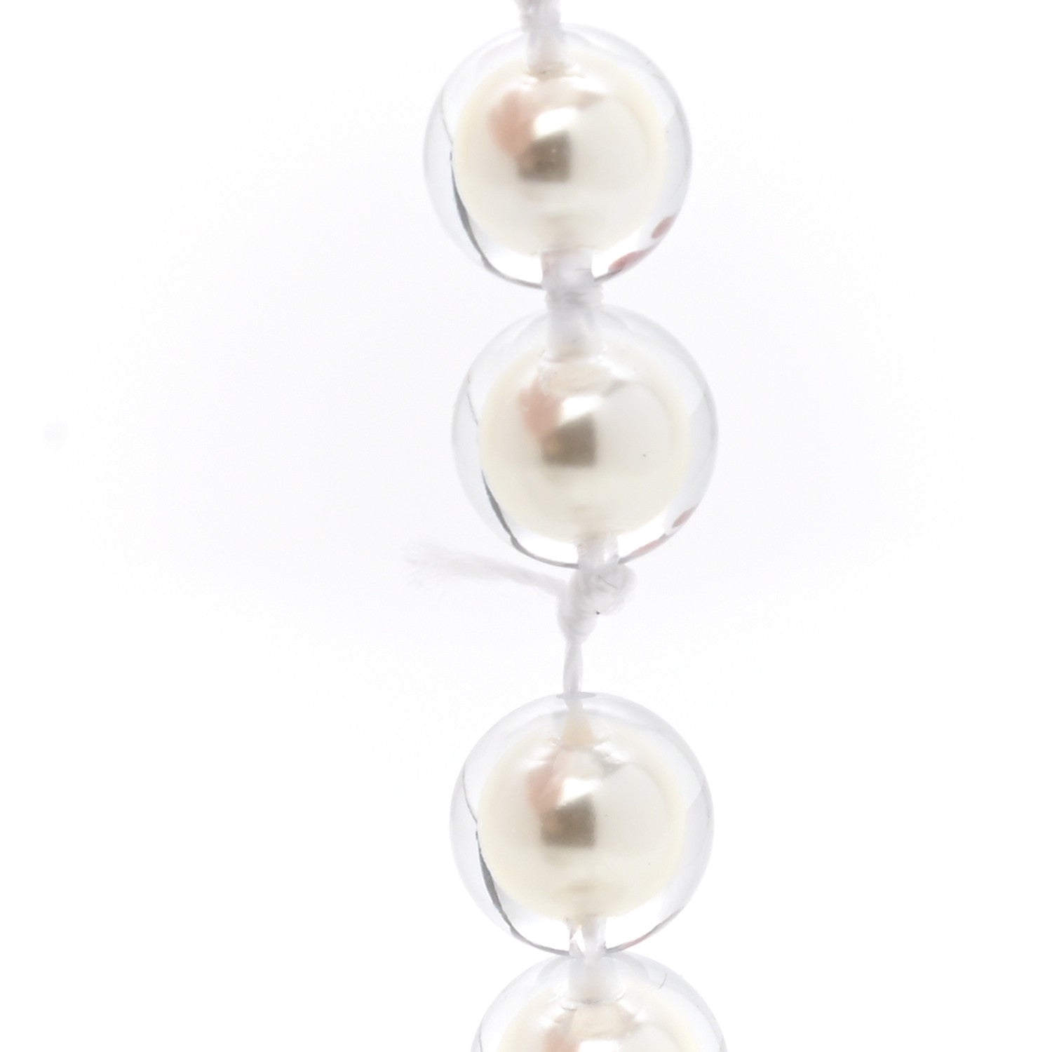 Chanel Square Removable Pearl Chain Eyeglasses 2195 Silver 8 of 9