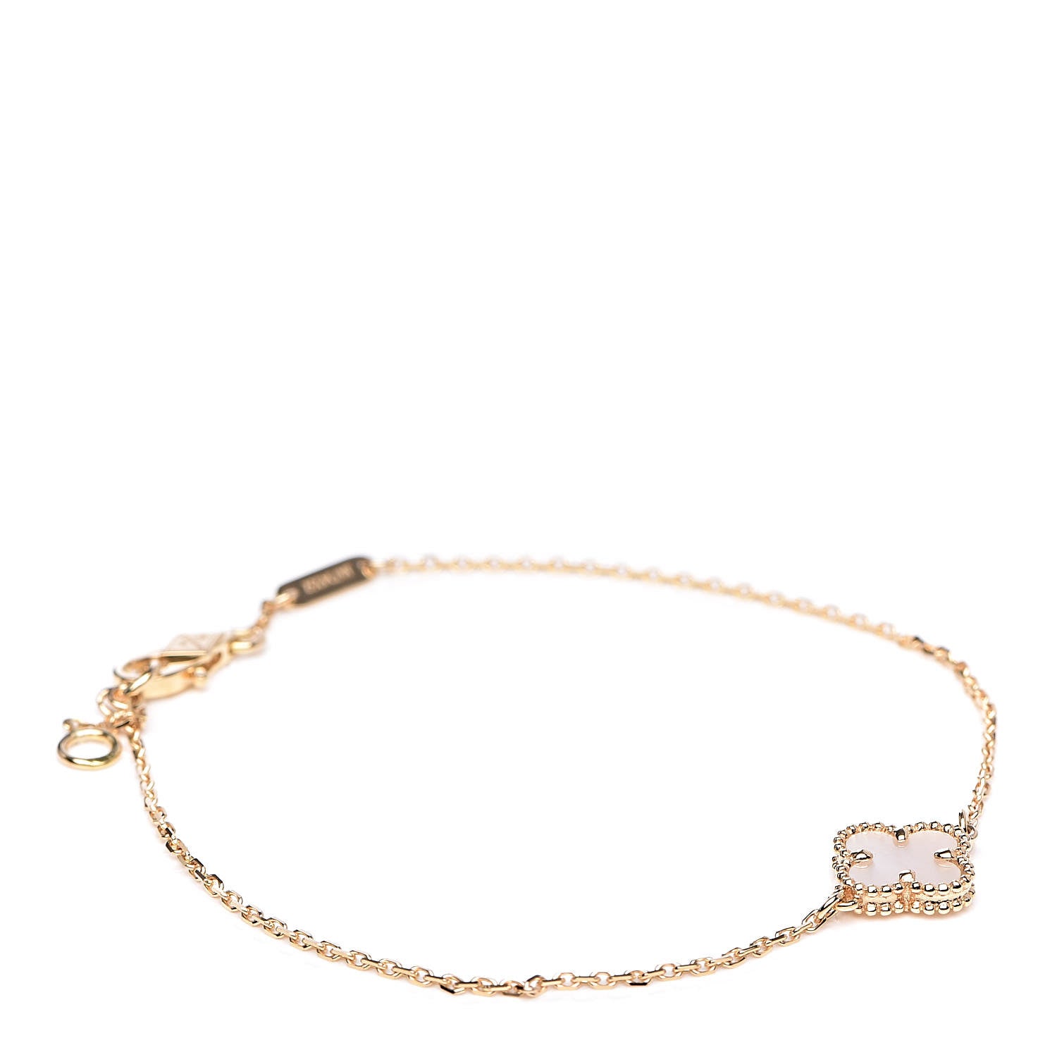 Van Cleef & Arpels 18K Yellow Gold Mother of Pearl Sweet Alhambra Bracelet 1 of 7