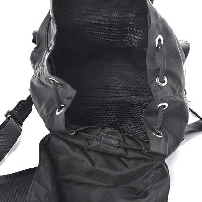 Prada Tessuto Nylon Vela Saffiano Large Backpack Black 4 of 10