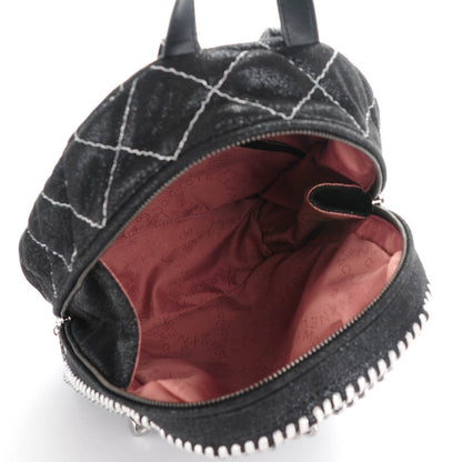 Stella McCartney Shaggy Deer Quilted Mini Falabella Backpack Black 5 of 8