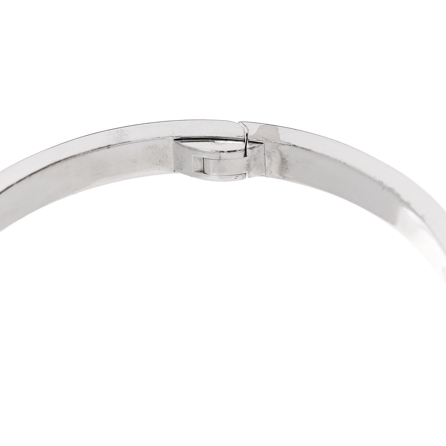 18K White Gold 6 Diamond Small LOVE Bracelet 15