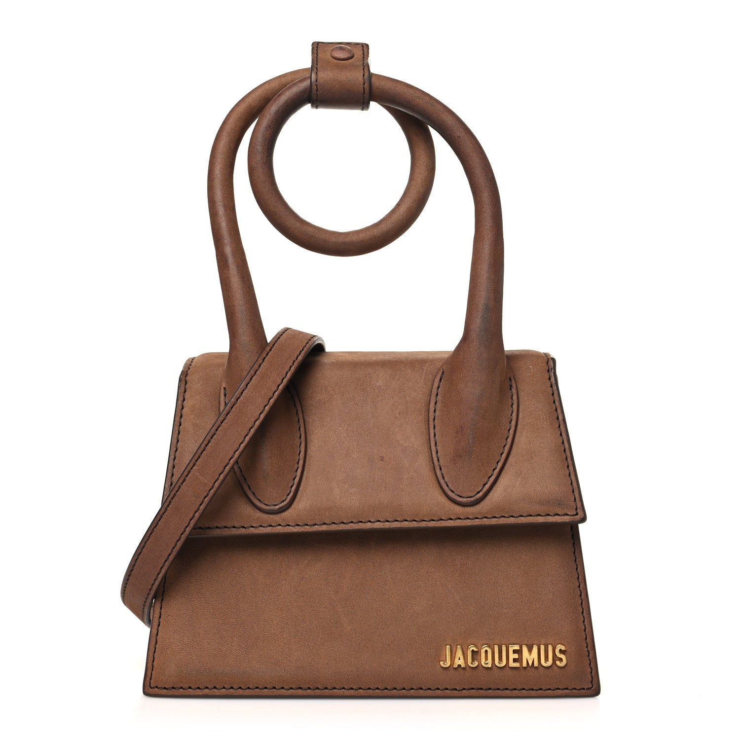 Jacquemus Suede Le Chiquito Noeud Brown 1 of 11