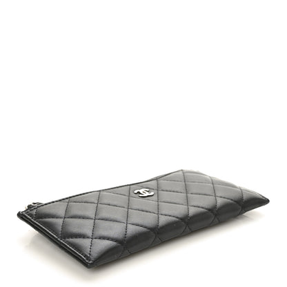 Chanel Lambskin Quilted Classic Zip Pouch Black 4 of 7