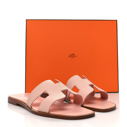 Hermes Epsom Oran Sandals 38 Rose Pale 9 of 9