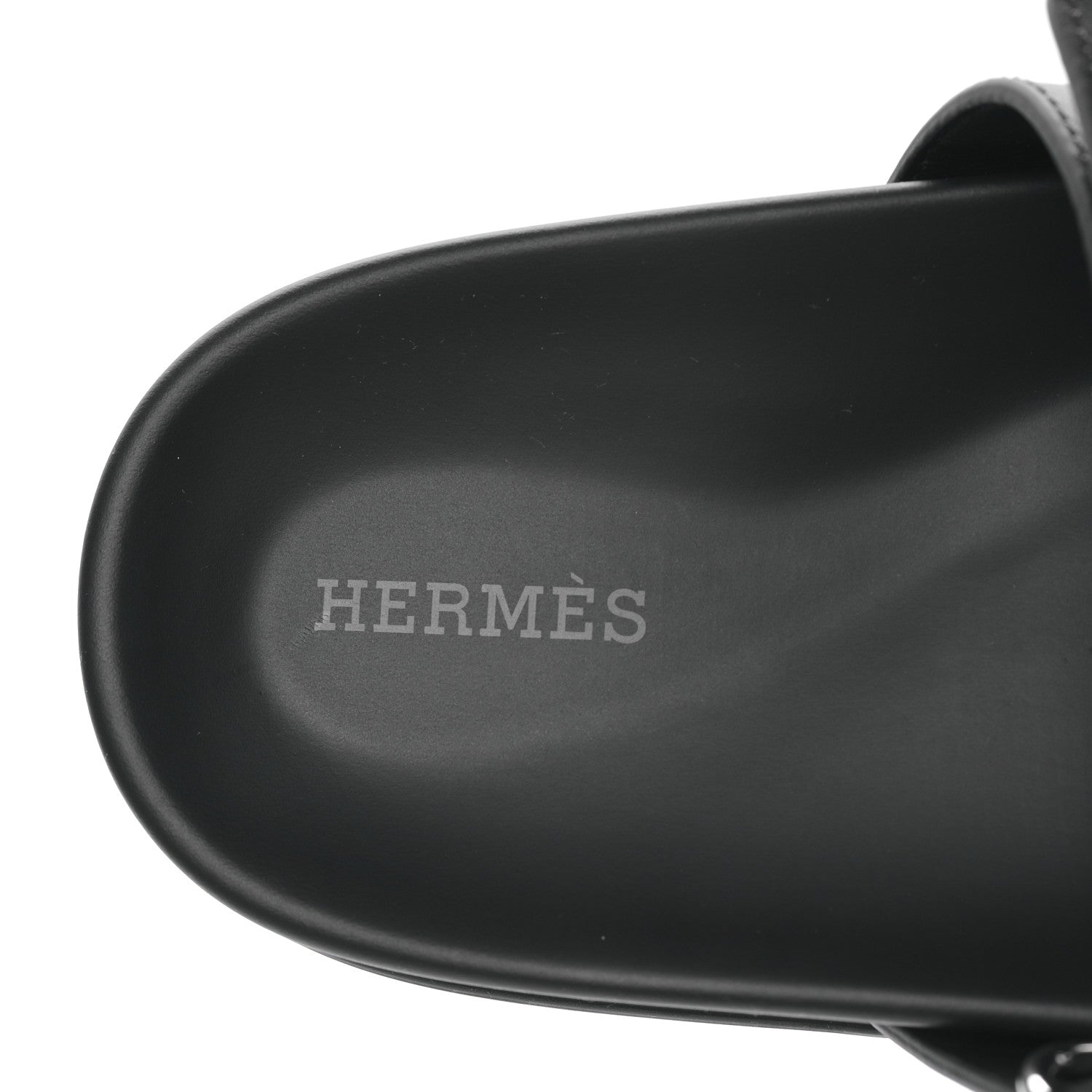 Hermes Calfskin Womens Chypre Sandals 39.5 Black 7 of 9