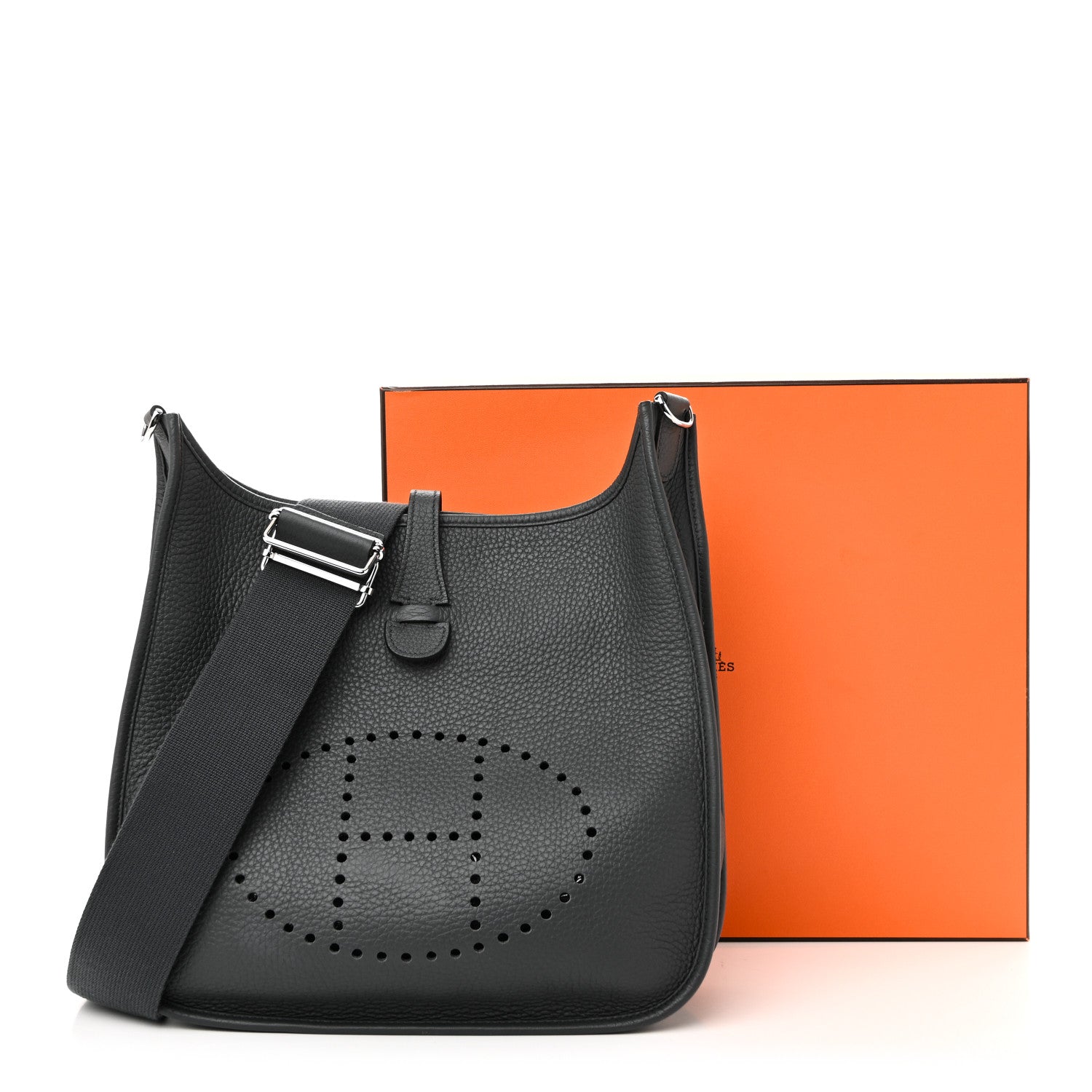 Hermes Taurillon Clemence Evelyne III PM Gris Misty 11 of 11