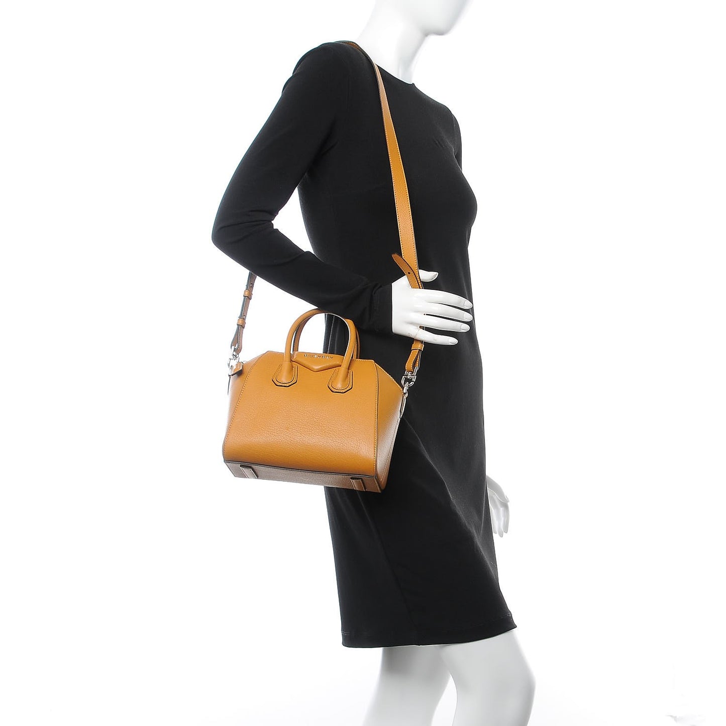Sugar Goatskin Mini Antigona Caramel Brown