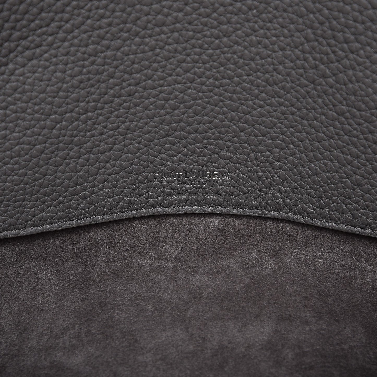 Grained Calfskin Small Supple Sac De Jour Fog