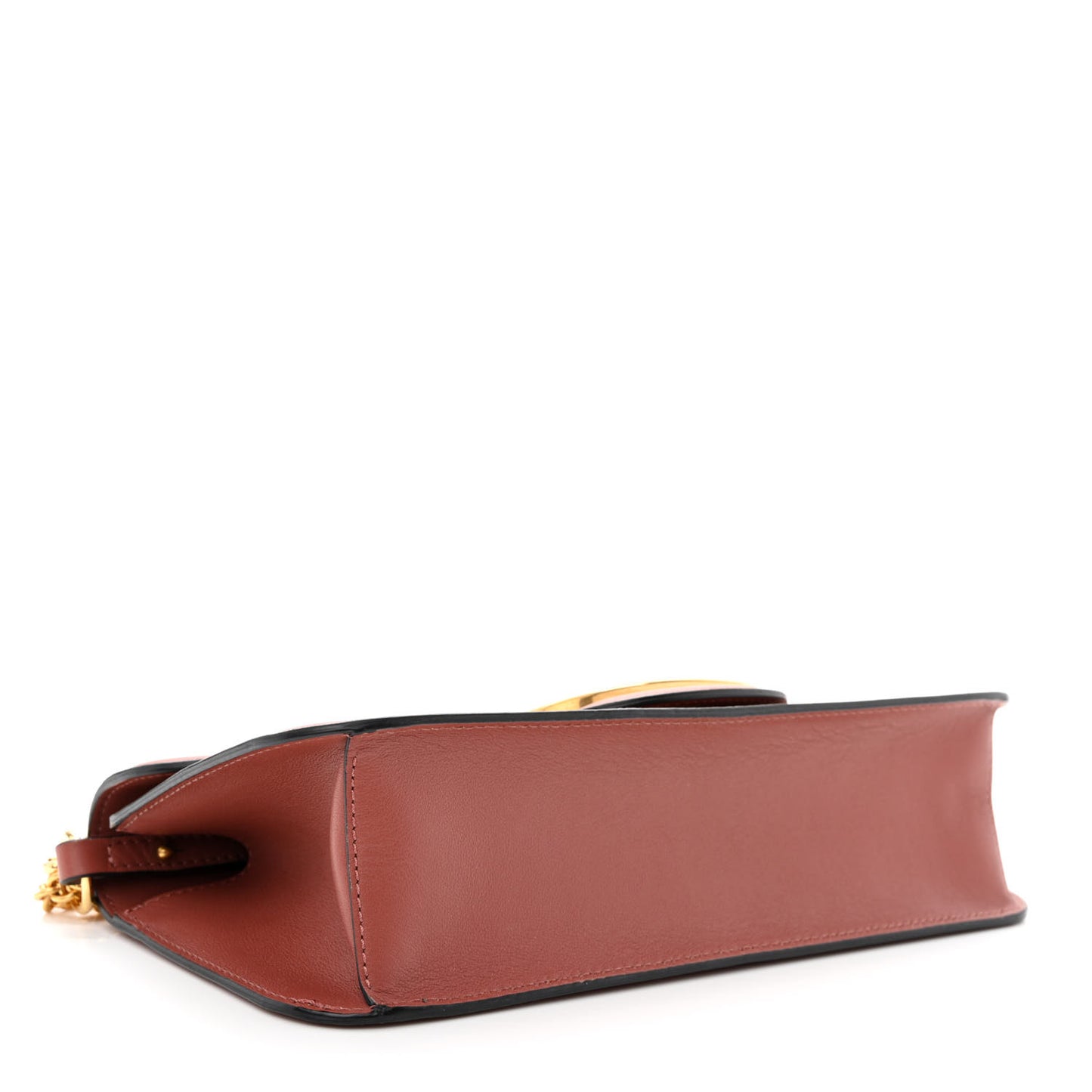 Calfskin Vlogo Loco Shoulder Bag Gingerbread
