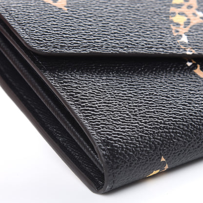 Louis Vuitton Monogram Giant Jungle Sarah Wallet Black 9 of 10