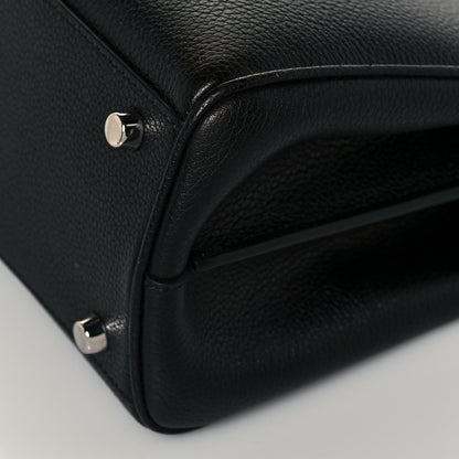 Gucci Grainy Calfskin Small Zumi Top Handle Bag Black 12 of 13