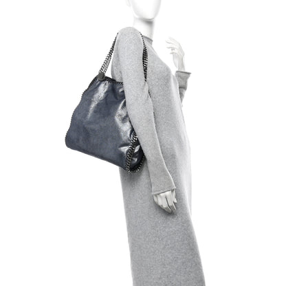 Stella McCartney Metallic Shaggy Deer Small Falabella Tote Navy 2 of 10
