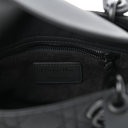 Christian Dior Ultra Matte Calfskin Cannage Mini Lady Dior Black 6 of 9