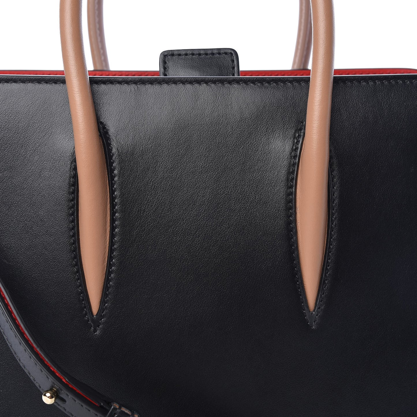 Calfskin Patent Leopard Studded Small Paloma Black