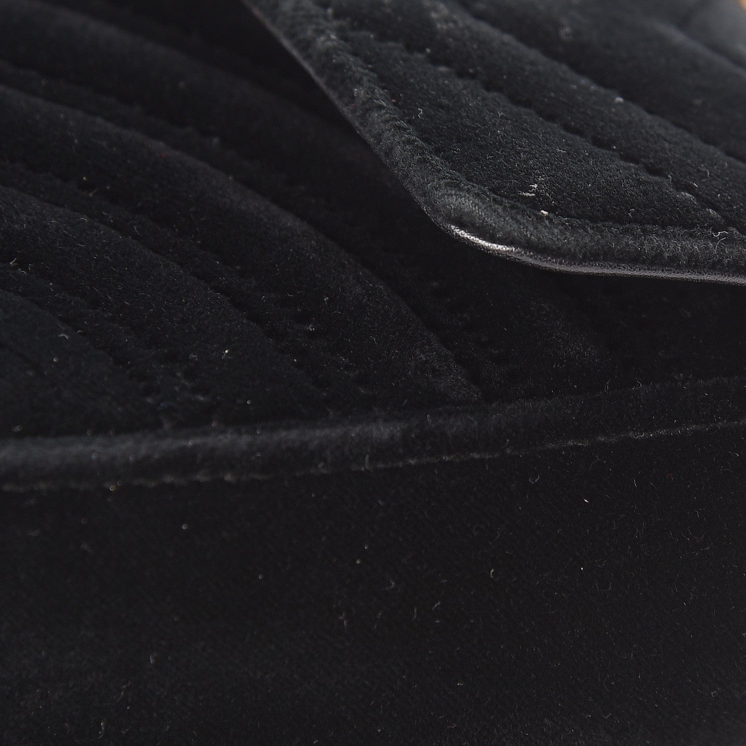 Gucci Velvet Matelasse Mini GG Marmont Shoulder Bag Black 11 of 12
