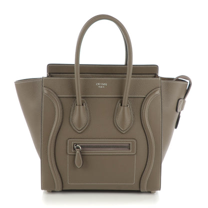 Celine Drummed Calfskin Micro Luggage Souris 1 of 8